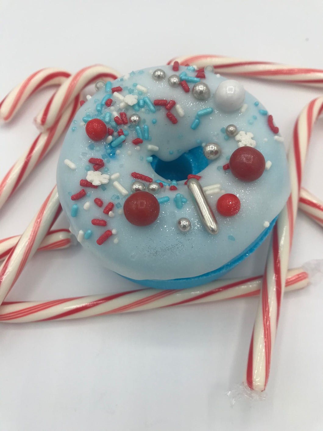 Candy Cane Doughnut Bath Bomb